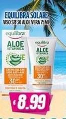 Equilibra - Solare Viso Spf30 Aloe Vera 