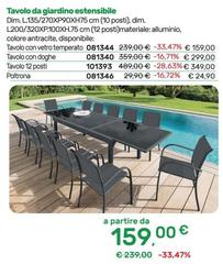 Tavolo Da Giardino Estensibile