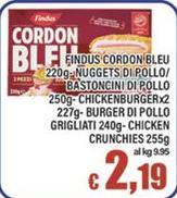 Findus - Cordon Bleu/Nuggets Di Pollo/Bastoncini Di Pollo/Chickenburgerx2