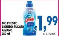 Bio -  Presto Liquido Bucato A Mano