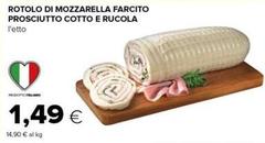 Rotolo Di Mozzarella Farcito Prosciutto Cotto E Rucola