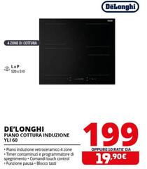 De Longhi - YLI 60 Piano Cottura Nero Da Incasso 59 Cm Piano Cottura A Induzione 4 Fornello(i)