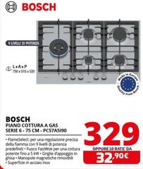 Bosch - Piano Cottura A Gas Serie 6-75 Cm PCS7A5I90