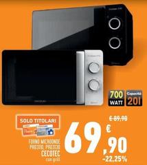 Cecotec - Forno Microonde Pro1310 Pro1330