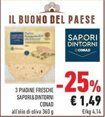 Conad - 3 Piadine Fresche Sapori&Dintorni