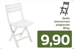 Sedia Bianca/Nera Pieghevole Birky