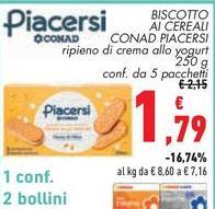 Conad - Biscotto Ai Cereali Piacersi
