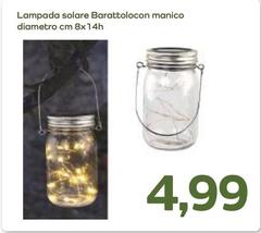 Lampada Solare Barattolocon Manico Diametro