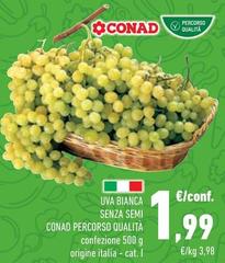 Conad - Uva Bianca Senza Semi Percorso Qualita