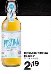 Birra Lager Filtrata A Freddo 5°