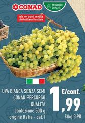 Conad - Uva Bianca Senza Semi Percorso Qualità