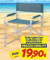 Caffo - Sedia Regista In Alluminio E Ext Ghiaccio/ottanio