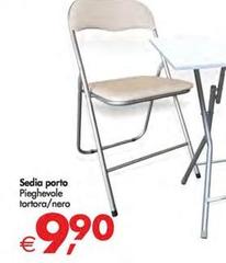 Sedia Porto Pieghevole Tortora/nero