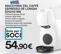 De Longhi - Macchina Del Caffè Espresso EDG110 WB