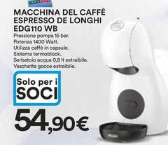 De Longhi - Macchina Del Caffè Espresso EDG110 WB
