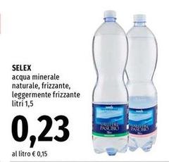 Selex - Acqua Minerale Naturale, Frizzante, Leggermente Frizzante