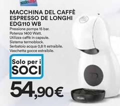 De Longhi - Macchina Del Caffè Espresso EDG110 WB