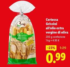 Certossa - Grissini All'Olio Extra Vergine Di Oliva