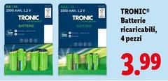 Tronic - Batterie Ricaricabili, 4 Pezzi 