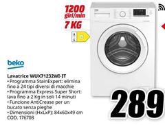 Beko - Lavatrice WUX71232WI-IT