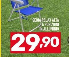 Sedia Relax Alta 5 Posizioni In Alluminio