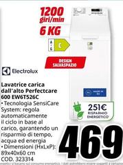 Electrolux - Lavatrice Carica dall'alto Perfectcare 600 Ew6t526c