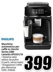 Philips - Macchina Automatica Per Caffè In Chicchi Series 2300 LatteGo EP2331/10