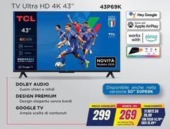 TCL - Tv Ultra Hd 4k 43