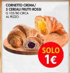 Cornetto Crema/ 5 Cereali Frutti Rossi