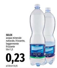 Selex - Acqua Minerale Naturale, Frizzante, Leggermente Frizzante