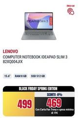 Lenovo - Computer Notebook Ideapad Slim 3 82XQ004JIX