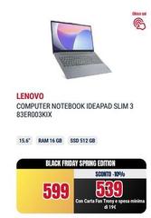 Lenovo - Computer Notebook Ideapad Slim 3 83ER003KIX