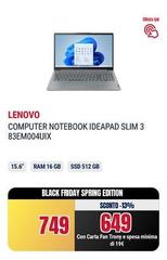 Lenovo - Computer Notebook Ideapad Slim 3 83EM004UIX