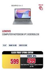 Lenovo - Computer Notebook Ip 3 83ER00LCIX