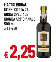 Mastri birrai umbri - Birrai Umbri Cotta 21 Birra Speciale Bionda Artigianale