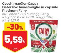 Fairy - Detersivo Lavastoviglie In Capsule Platinum