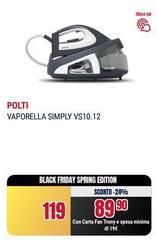 Polti - Vaporella Simply VS10.12 2200 W 1,5 L Piastra In Ceramica Nero, Grigio, Bianco