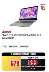 Lenovo - Computer Notebook Ideapad Slim 3 82XM0057IX