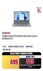Lenovo - Computer Notebook Ideapad Slim 3 82XB00C7IX