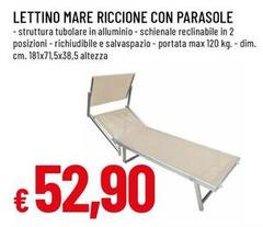 Mare - Lettino  Riccione Con Parasole