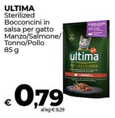 Ultima - Sterilized Bocconcini In Salsa Per Gatto Manzo/Salmone/ Tonno/ Pollo