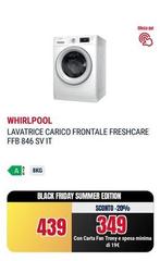 Whirlpool - FreshCare Lavatrice A Libera Installazione - FFB 846 SV IT