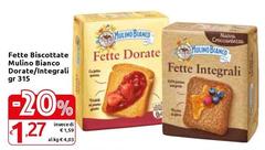Mulino Bianco - Fette Biscottate Dorate/Integrali