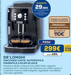De Longhi - Macchina Caffe' Automatica Magnifica S Ecam 21.110.b