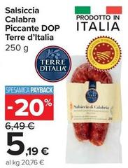 Terre d'Italia - Salsiccia Calabra Piccante DOP