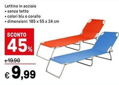 Blu - Lettino In Acciaio