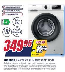 Hisense - Lavatrice Slim WFQP701219VM