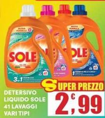 Sole - Detersivo Liquido  41 Lavaggi