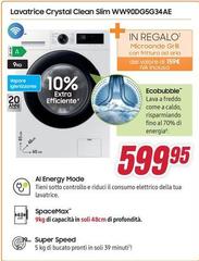 Samsung - Lavatrice Crystal Clean Slim WW90DG5G34AE
