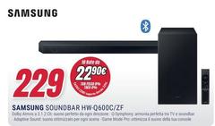 Samsung - Soundbar HW-Q600C/ZF Serie Q, 9 Speaker, Wireless Dolby Atmos, Audio A 3.1.2 Canali, Q-Simphony, Compatibile Con Alexa E Google Assistant, Black 2023